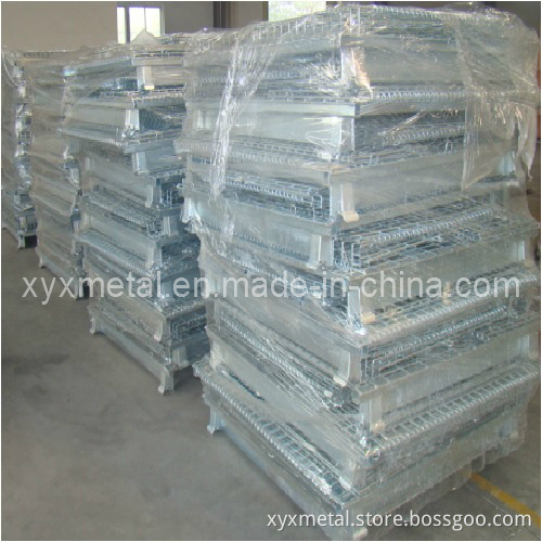 Bulk Material Handling Foldable Stackable Wire Storage Container
